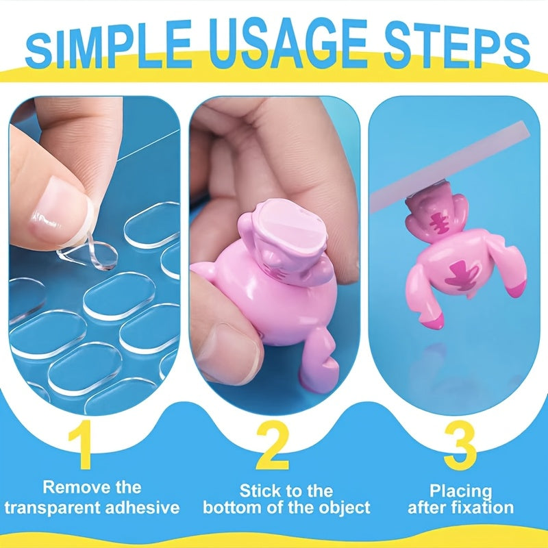 transparent double sided   dots removable sticky