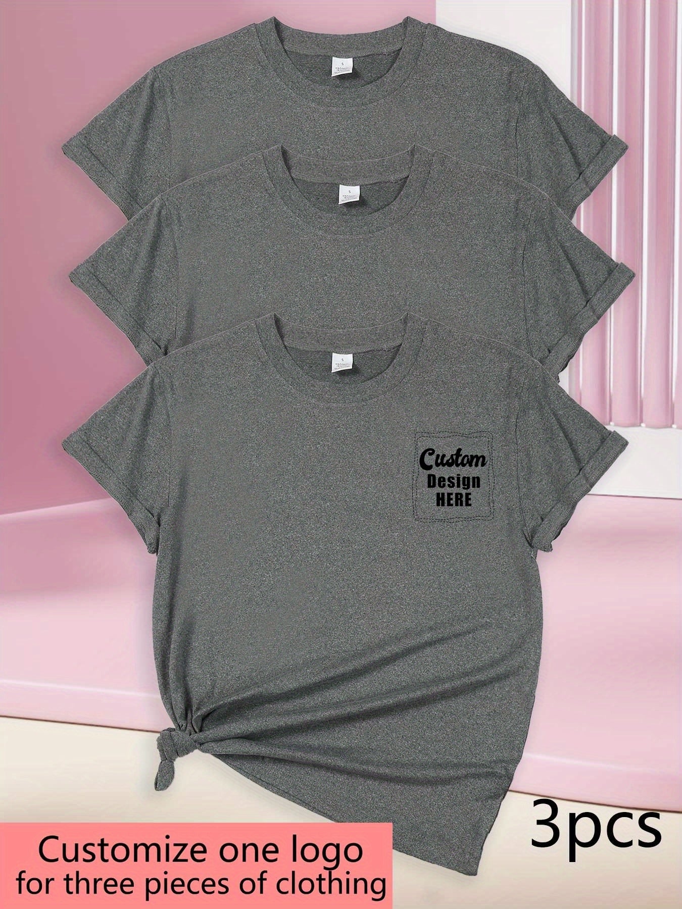 3pcs custom short sleeve shirts womens short sleeves team