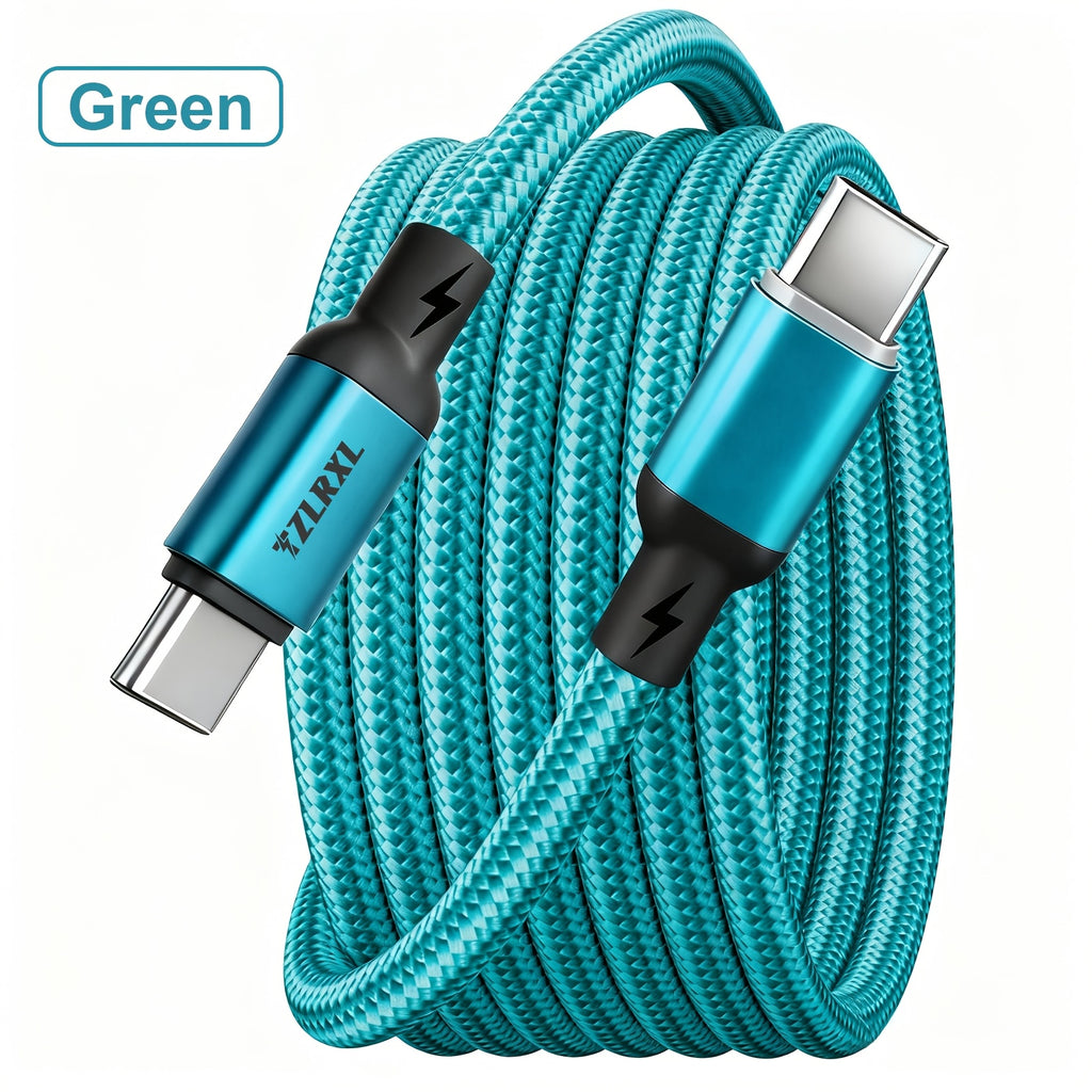 type c 100w nylon braided super fast charging data cable