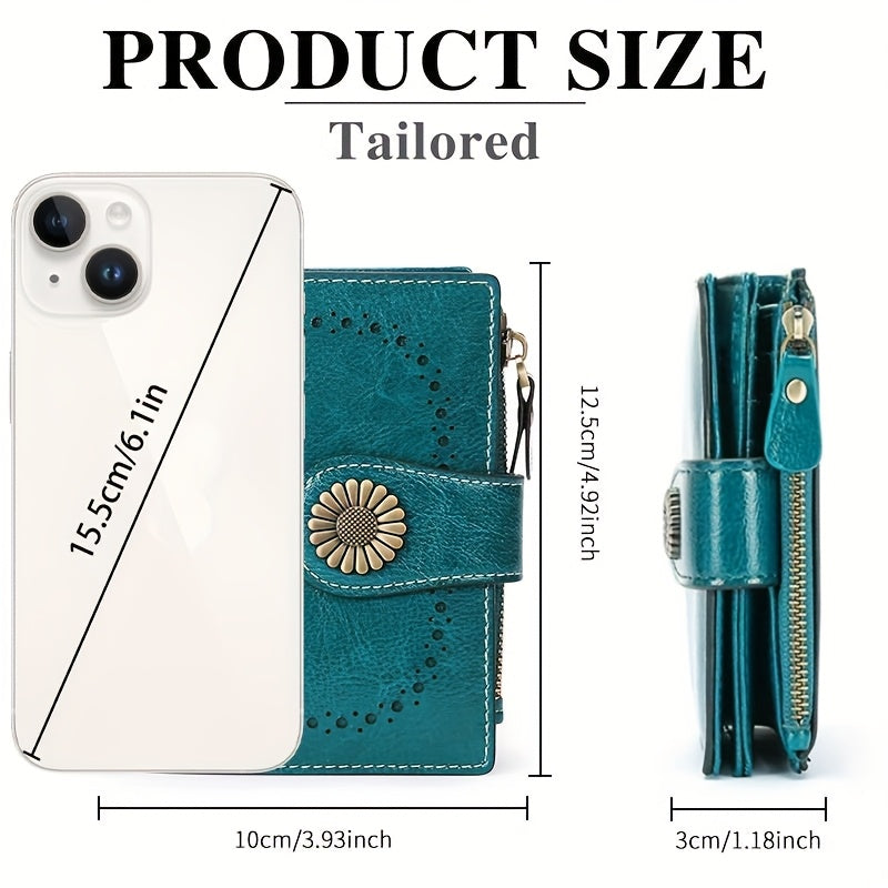 ladies short wallet card holder rfid anti theft coin purse