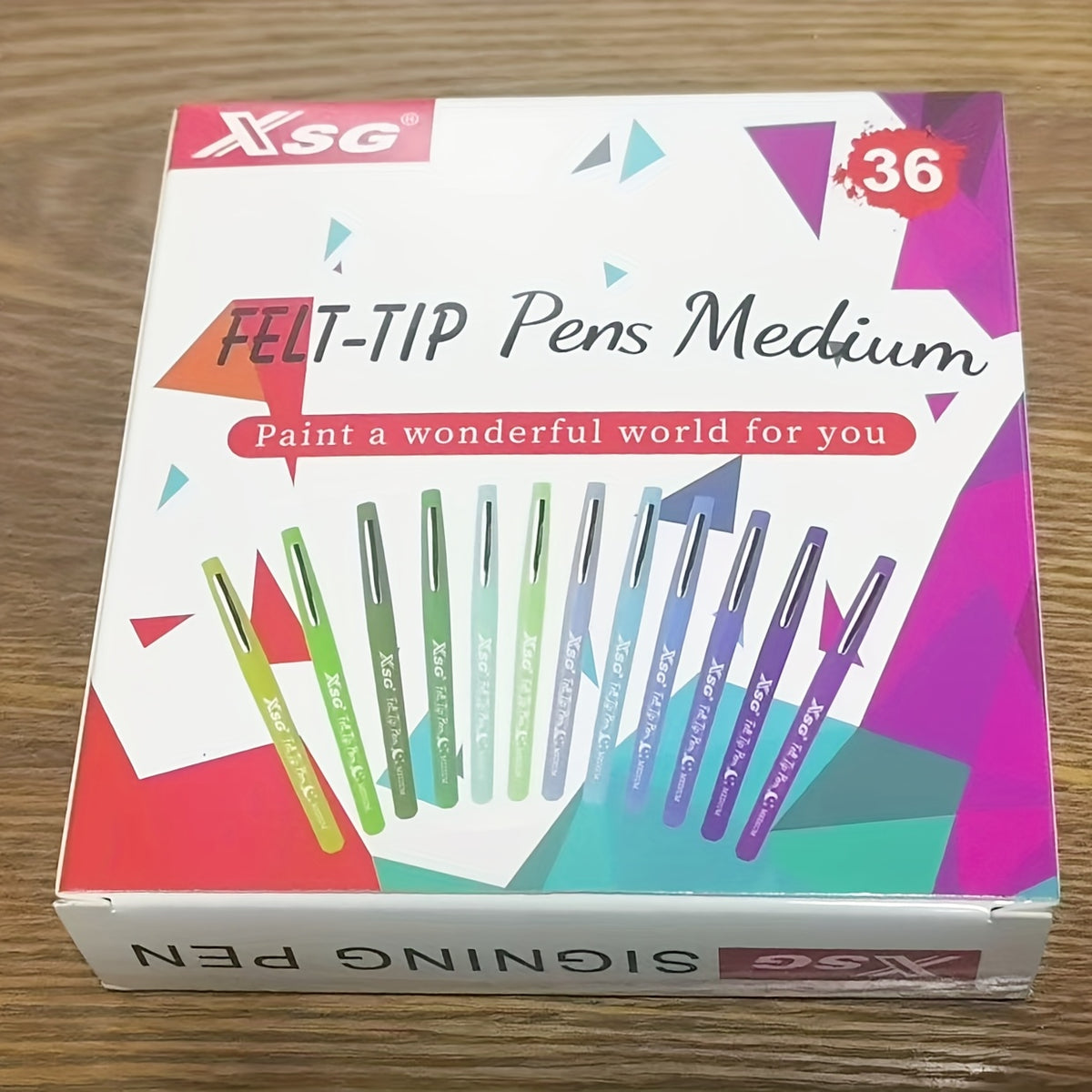 36 colors water based felt tip pens set 0   tip smooth