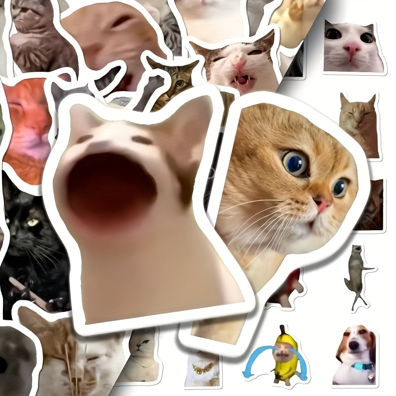100pcs cat meme sticker set office stickers file seals