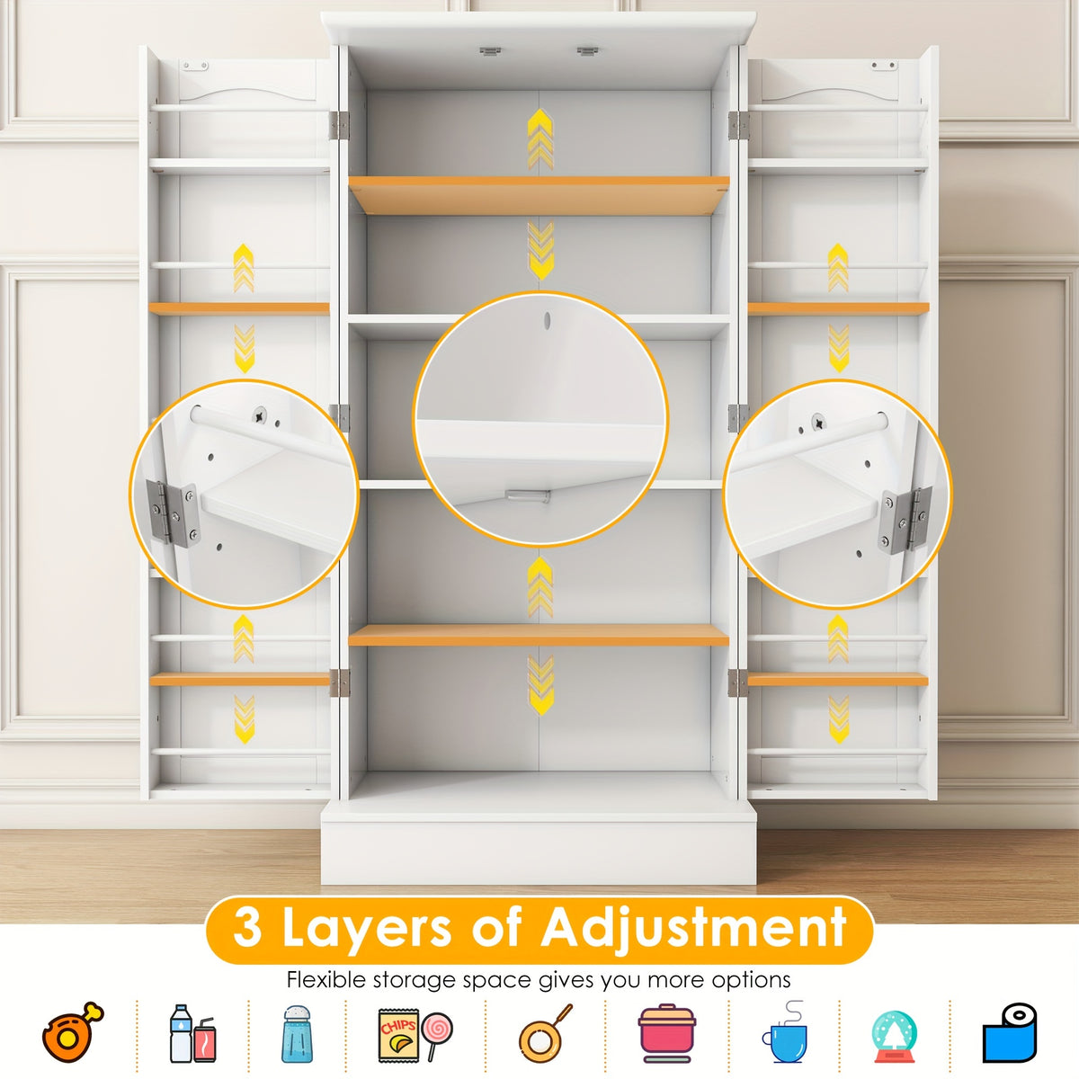 47 inches pantry cabinet kitchen pantry cabinet adjustable