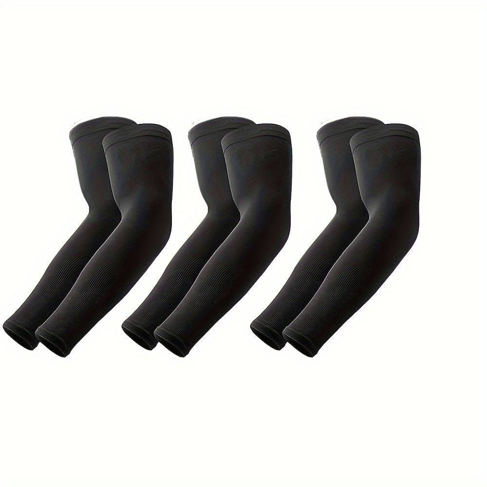 3 pairs ice like arm sleeves breathable elastic quick dry