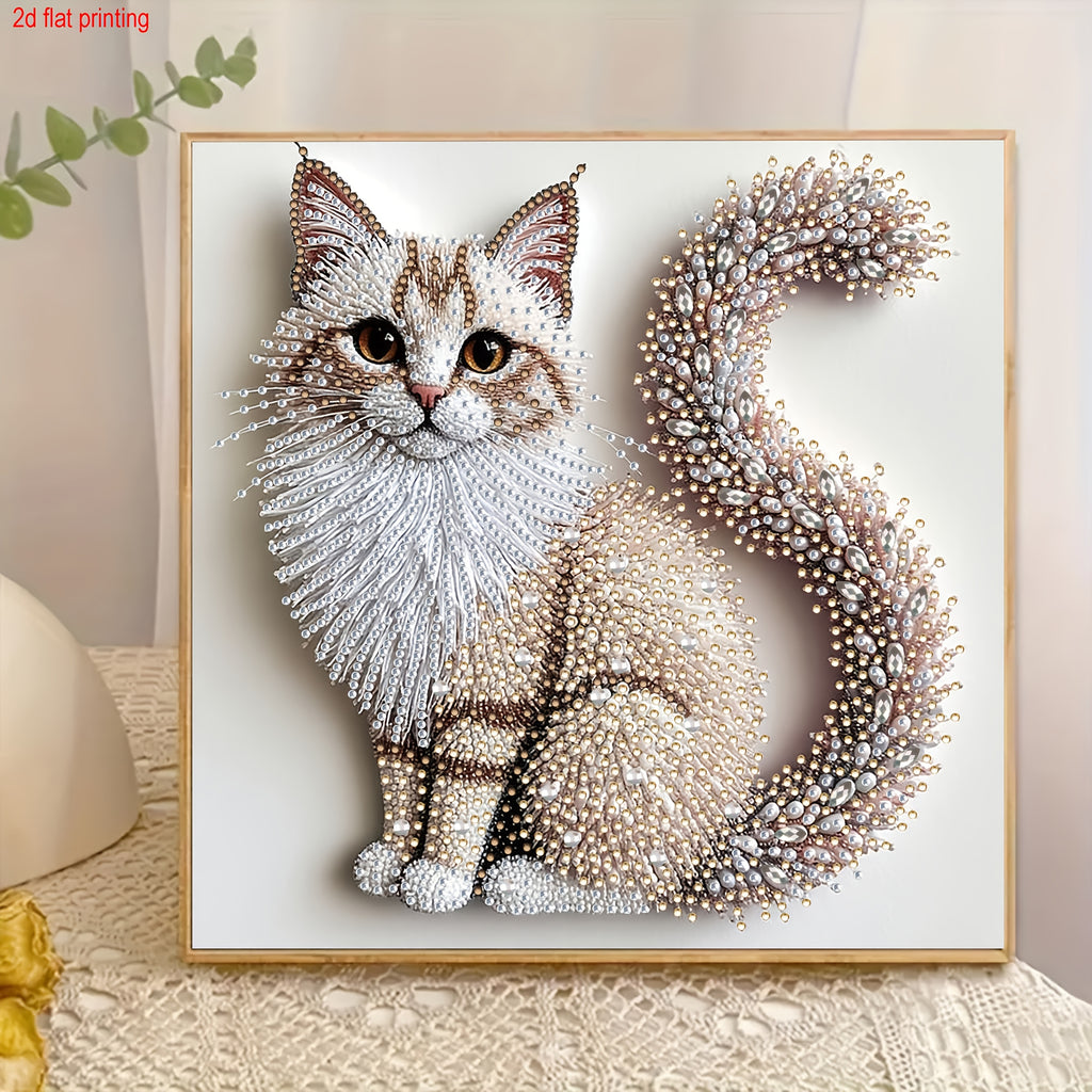 a set fluffy kitten 5d diamond painting kit diy