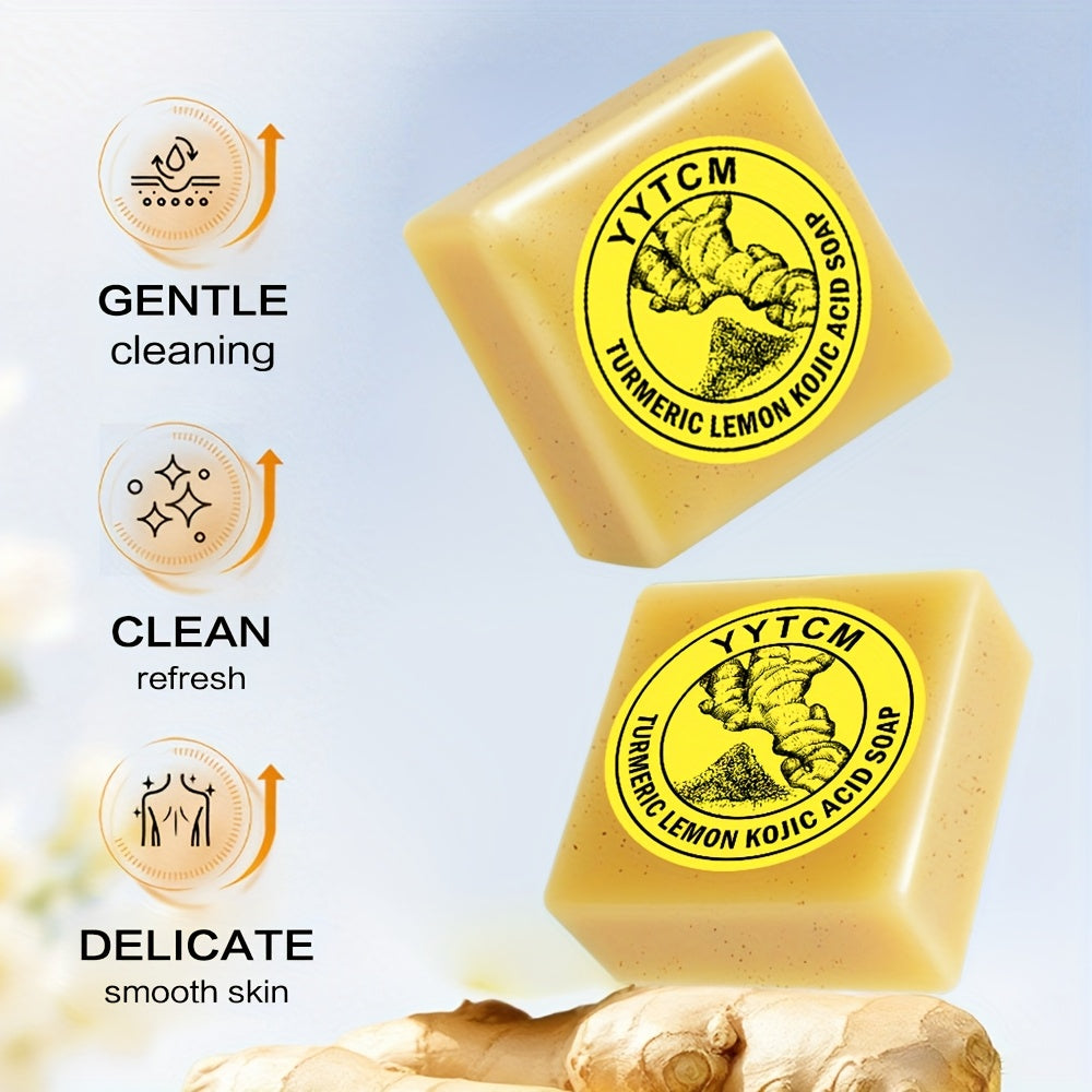 brightening exfoliating kojic acid turmeric lemon scrub bar