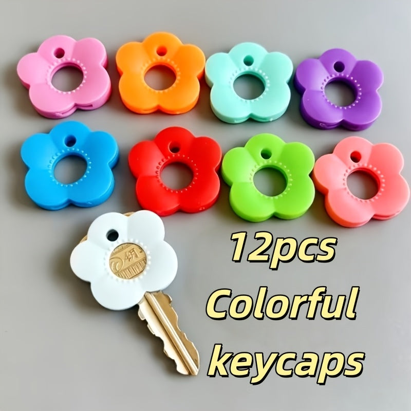 12 colorful flower key covers key cap set durable color