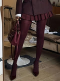 womens burgundy matte velvet leggings high elastic retro