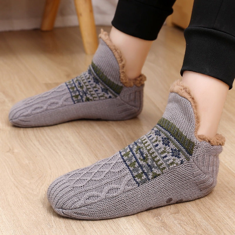 mens   bed slippers warm   knitted non slip