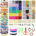 2d flat 7200pcs clay beads bracelet beading kit friendship