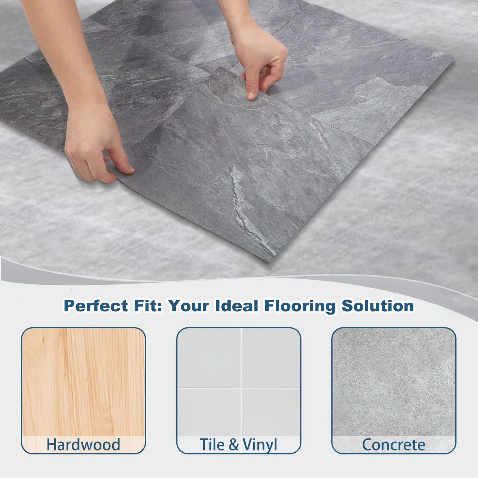 50pcs peel stick floor tiles 12 x 12 floor tiles peel stick