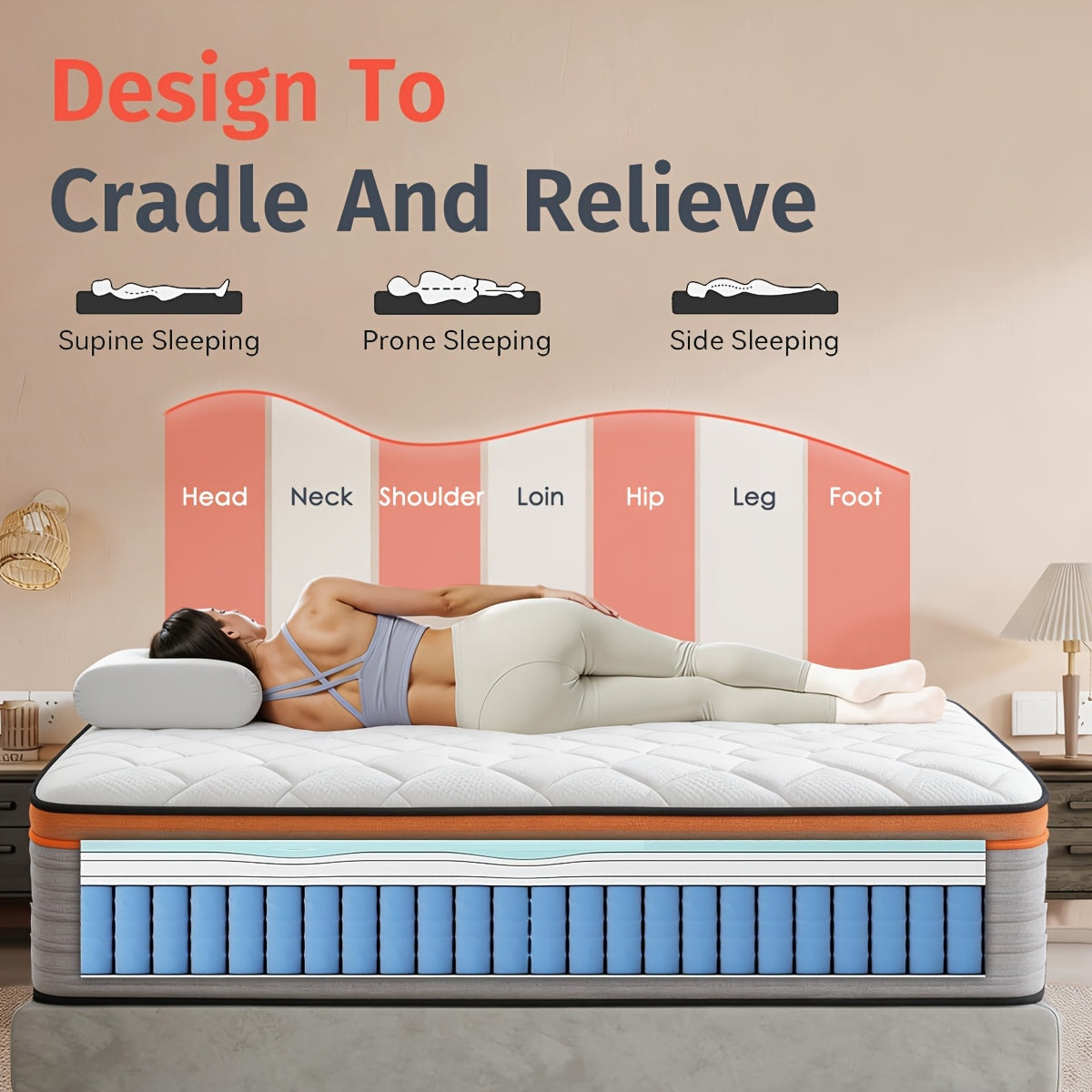 10 12 inch full queen size memory foam mattress