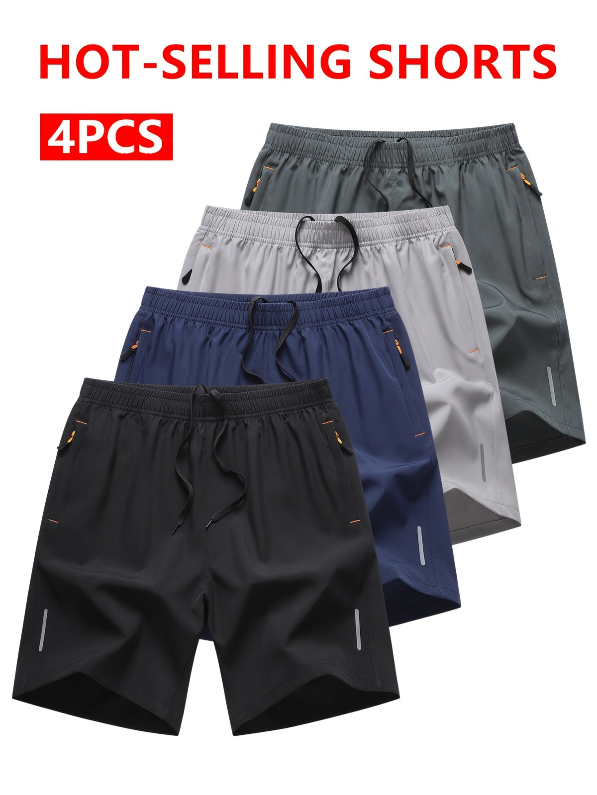 4pcs mens summer athletic shorts quick dry lightweight