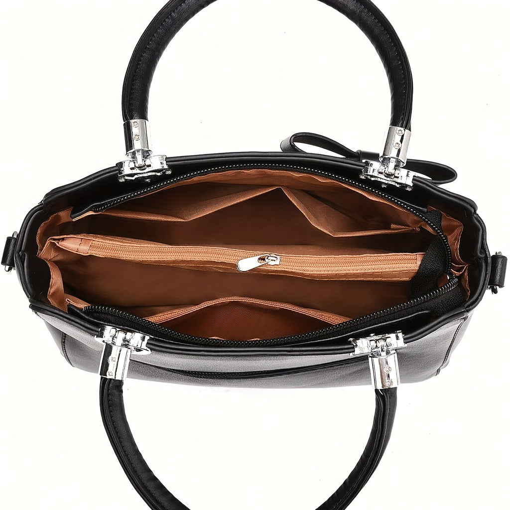 solid color bowknot handbag bags luggage temu