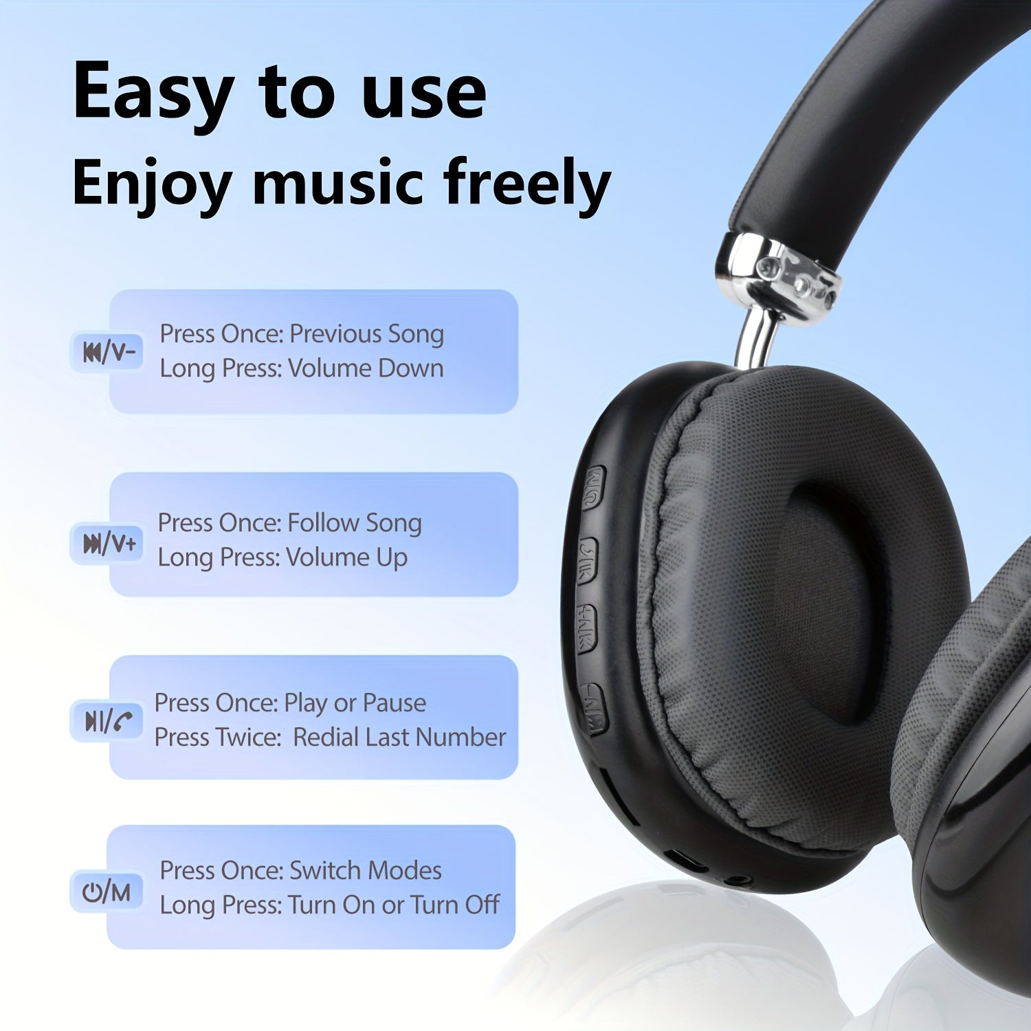 b40   wireless hifi music headphones tws