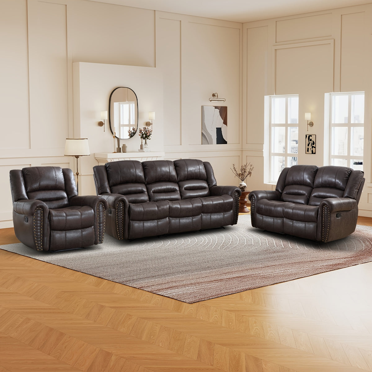 faux leather recliner living room set 1 seater 2 seater 3