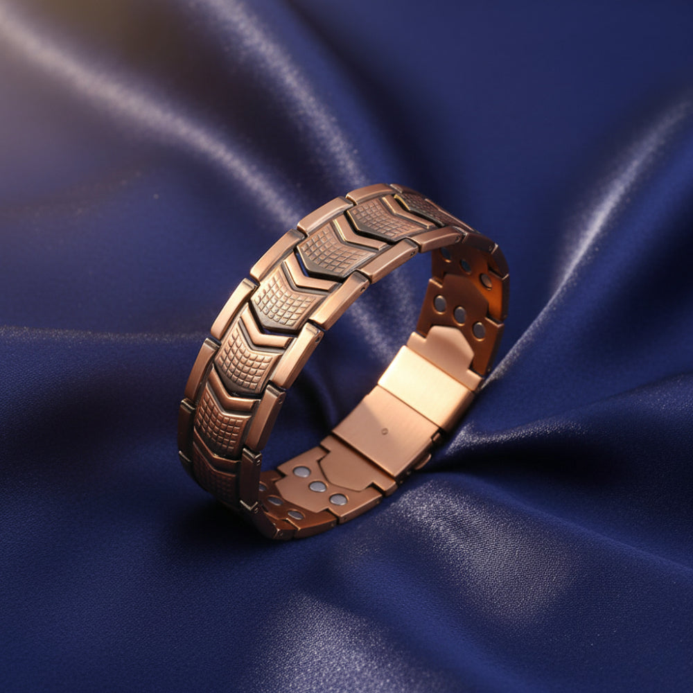mens 3x strength copper magnetic bracelet heavy duty copper