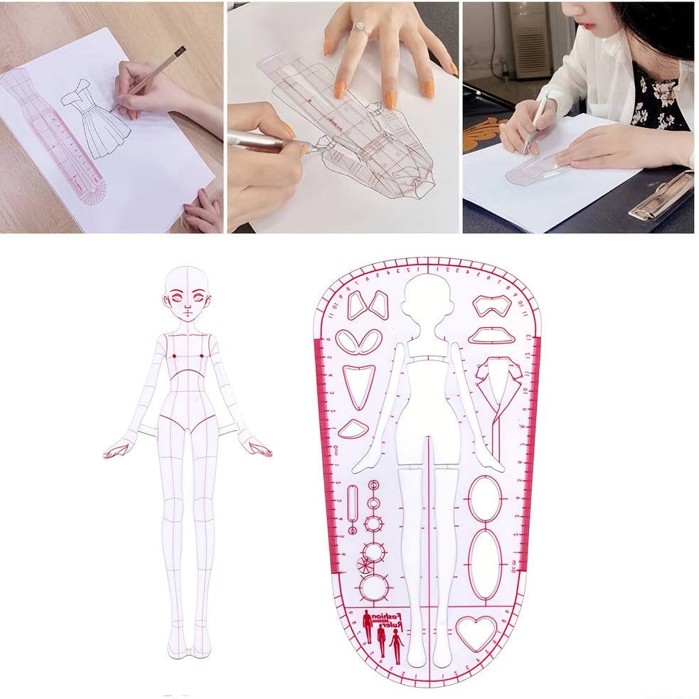 humanoid design template set sewing ruler sewing design