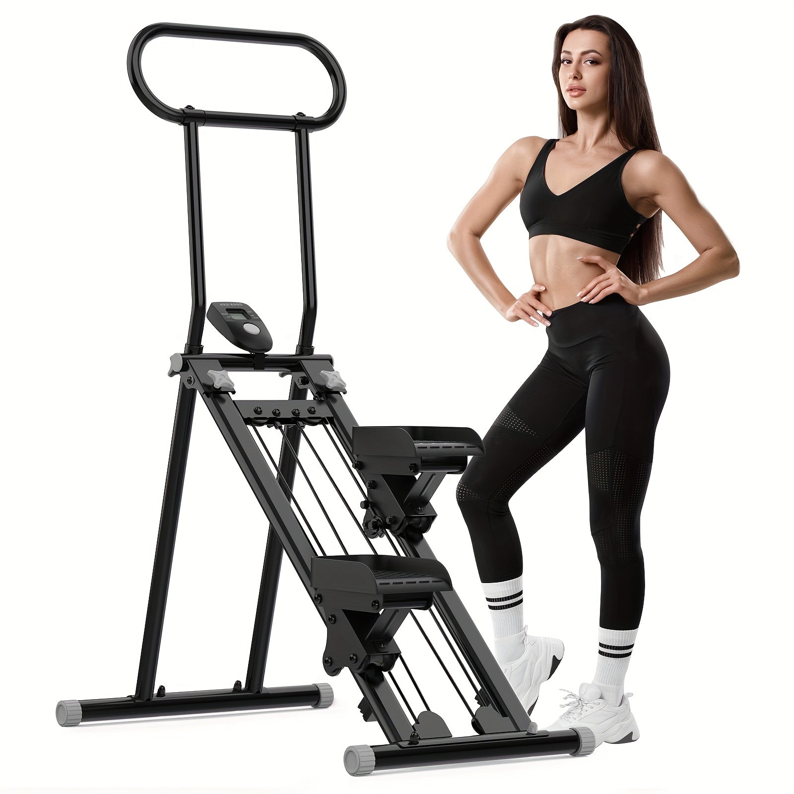 stair stepper foldable vertical aerobic climber