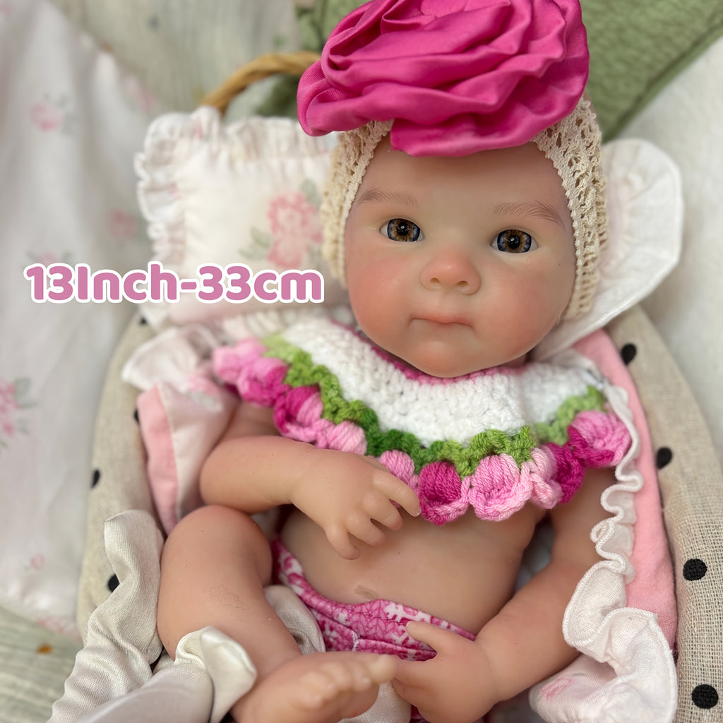 handmade realistic 13inch 33cm baby girl doll