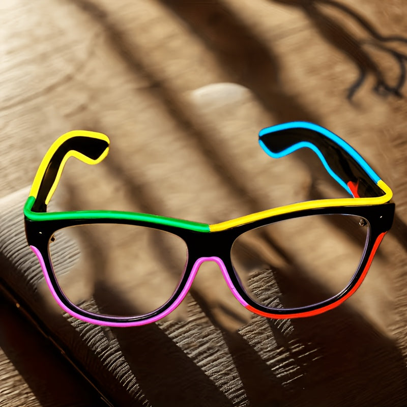 colorful led light glasses fluorescent party glasses a multi