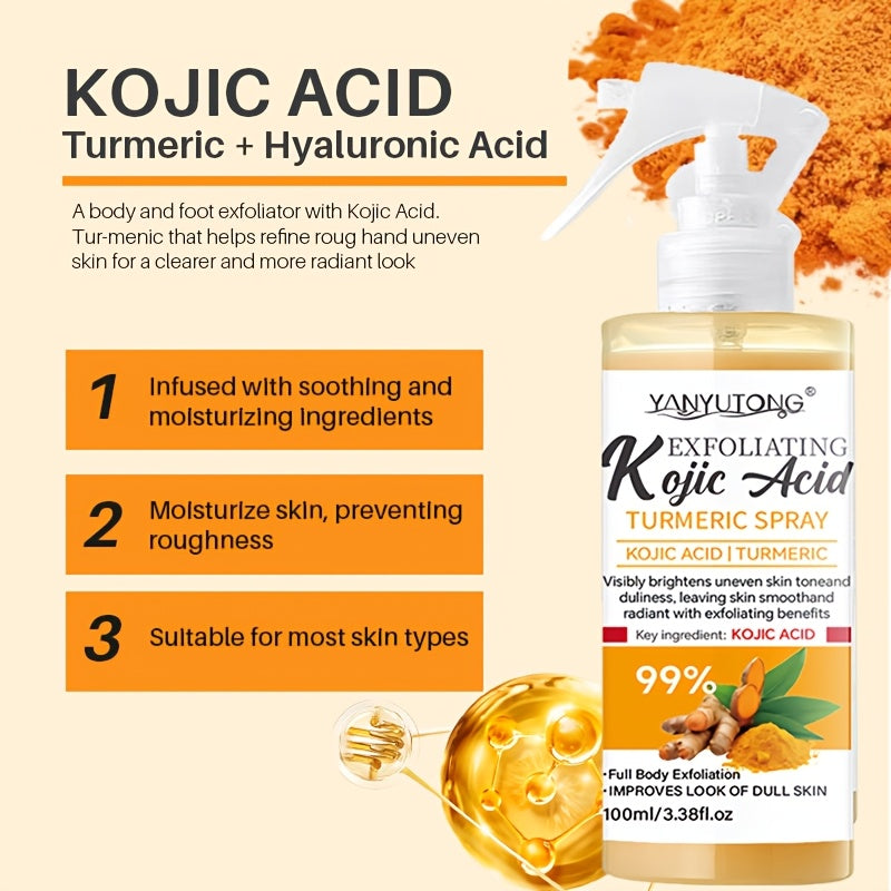 turmeric kojic acid exfoliating spray multi functional spray