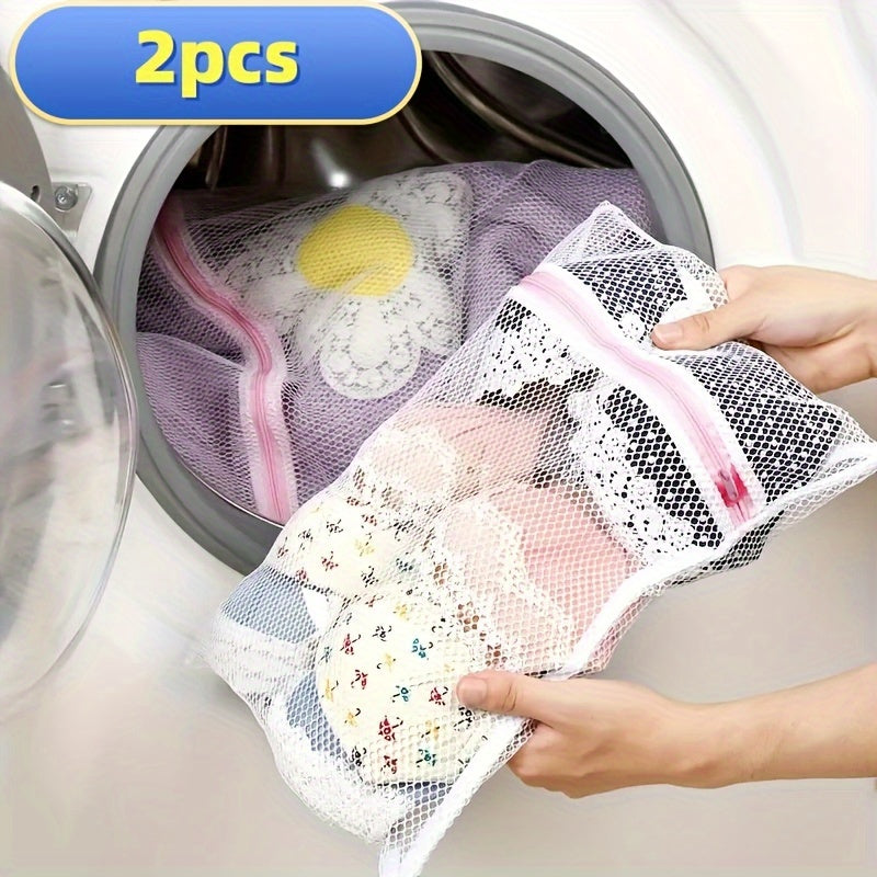 2pcs laundry bag set thick mesh storage bag protective