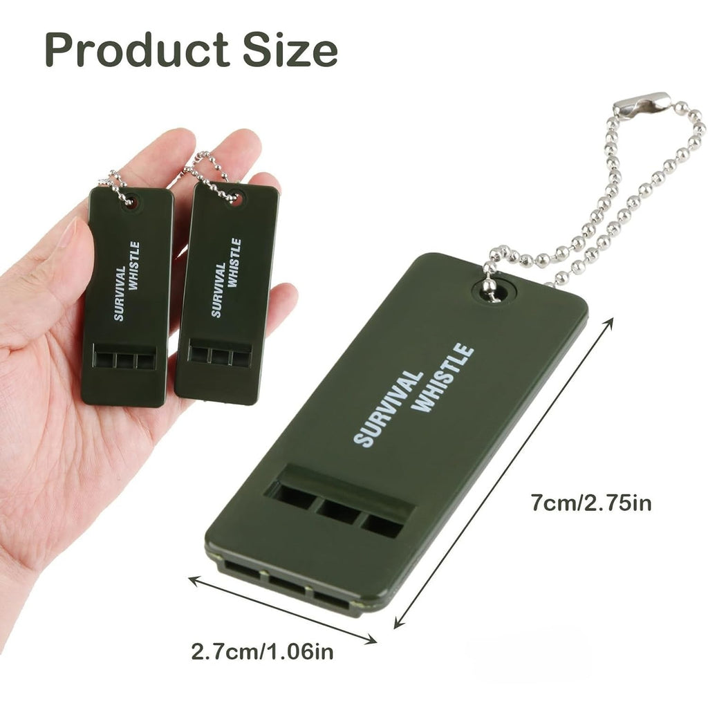 4pcs emergency survival whistle loud   triple tube