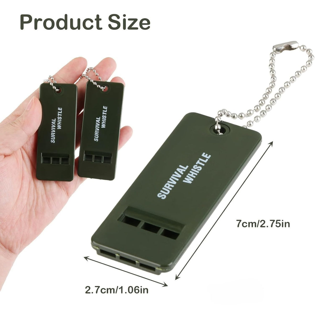 4pcs emergency survival whistle loud   triple tube