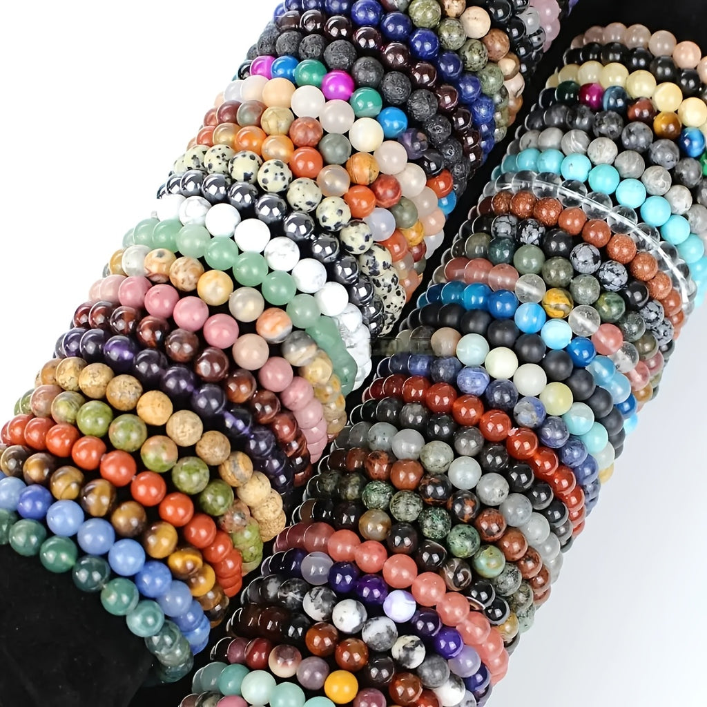 150pcs color random glass beaded bracelet unisex elastic