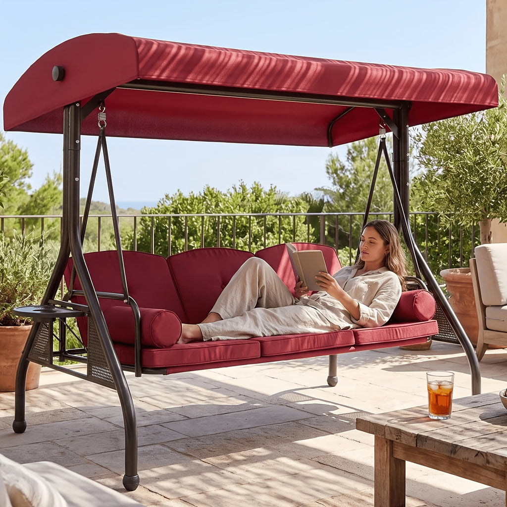 3 person patio porch swing outdoor   swing glider
