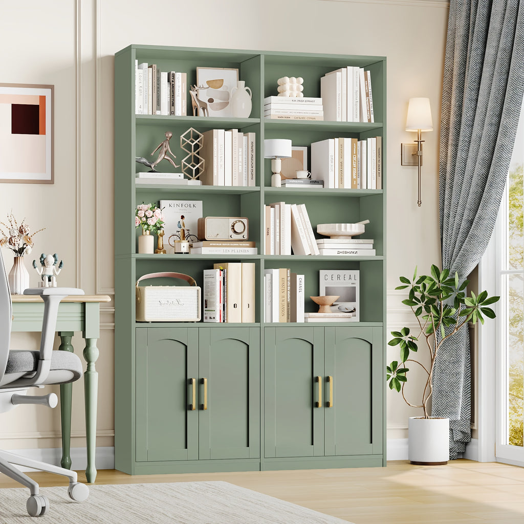 fultru bookshelf bookcase doors 6 tier   large