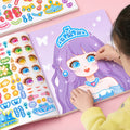 a random diy face sticker book featuring fashion doll