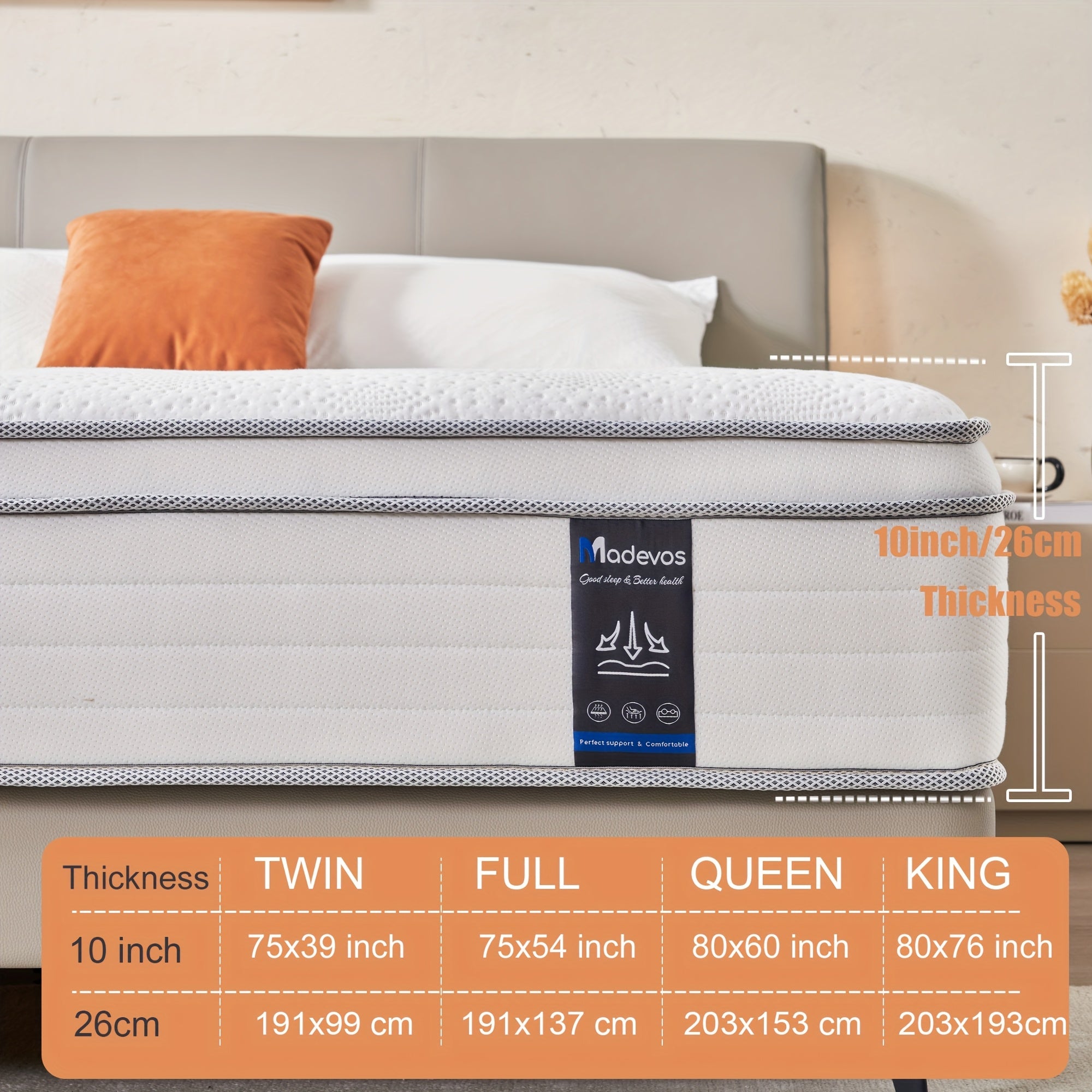 10 12 14 twin full queen king size memory foam mattress