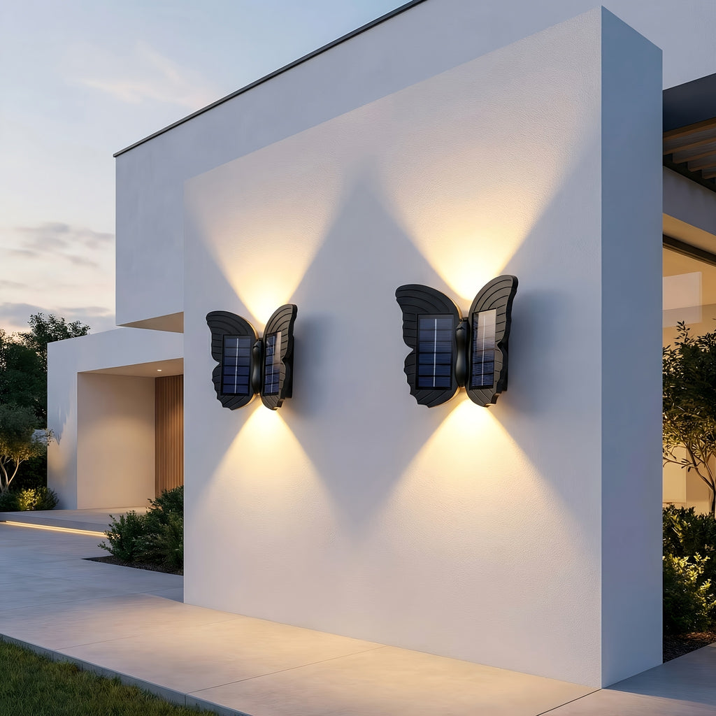 shaped outdoor solar wall light waterproof