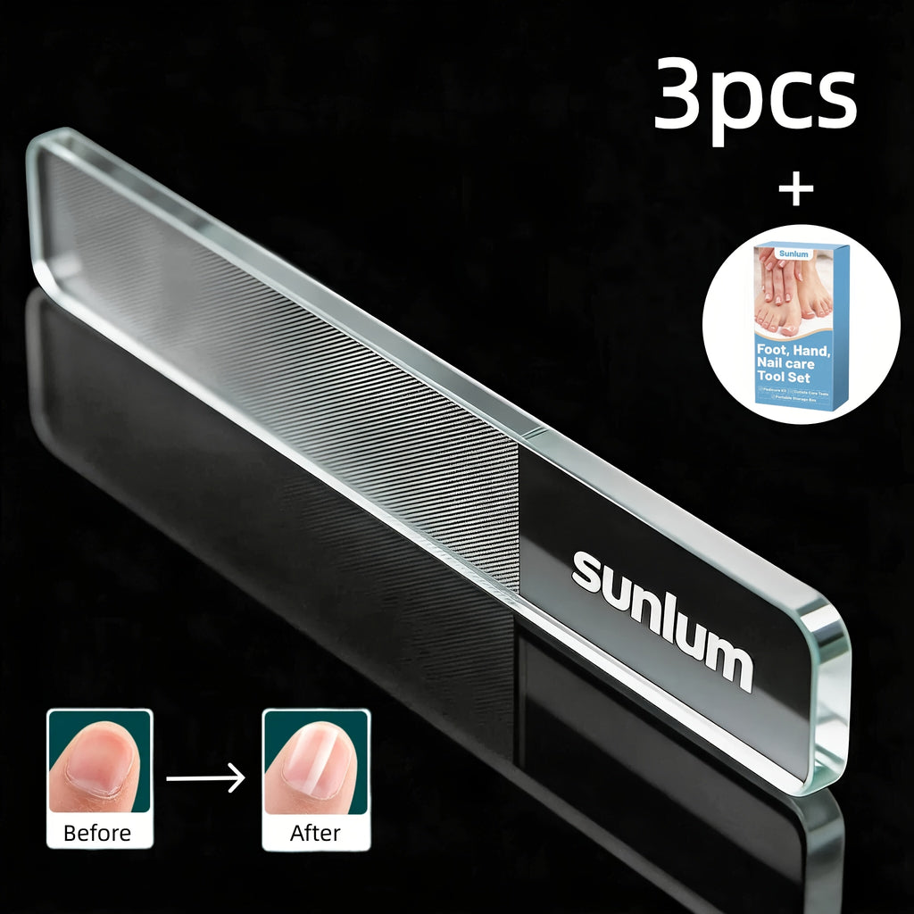 brand 3pcs set nano glass nail files nail polishing