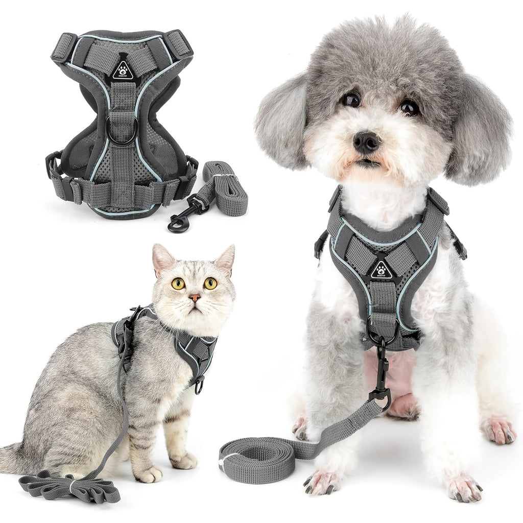cat harness leash walking escape proof soft adjustable vest