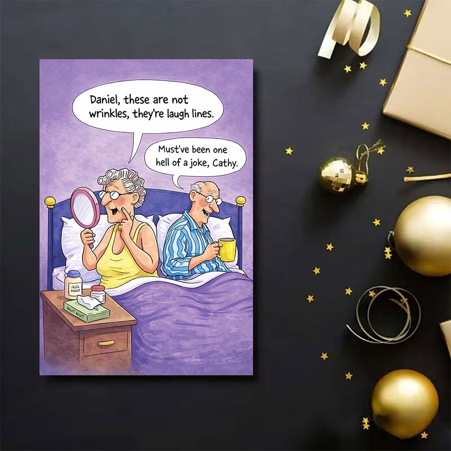 1 greeting card 1 envelope cartoon humorous greeting card