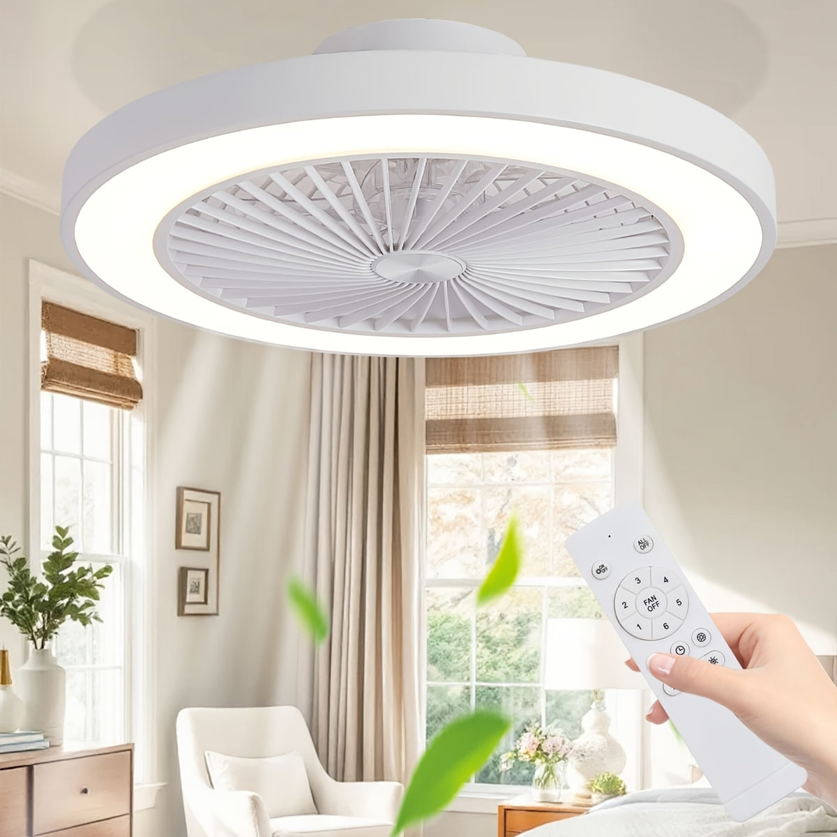 enclosed ceiling fan light remote   low profile flush
