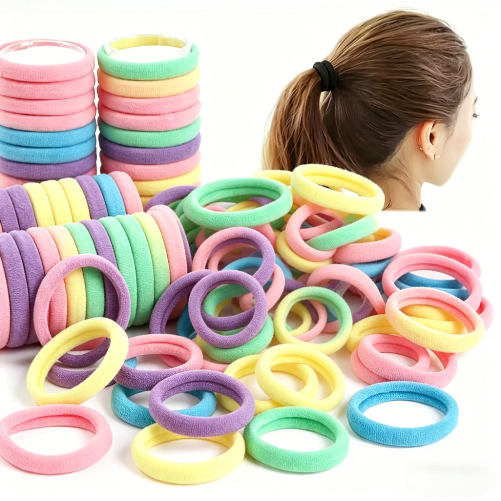 18pcs set basic hair ties random colors widened 4cm high