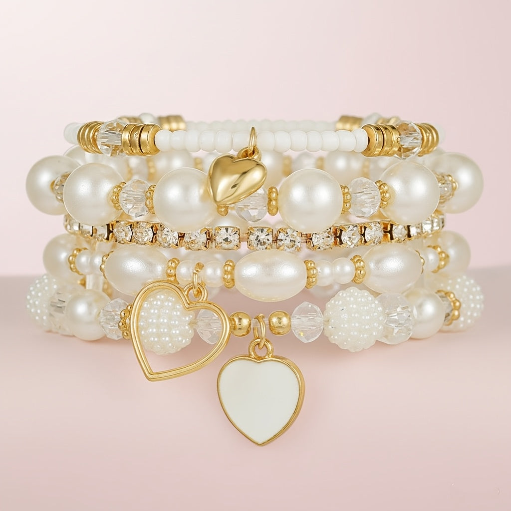 5pcs bracelet   pearl handmade beading bohemian fashion
