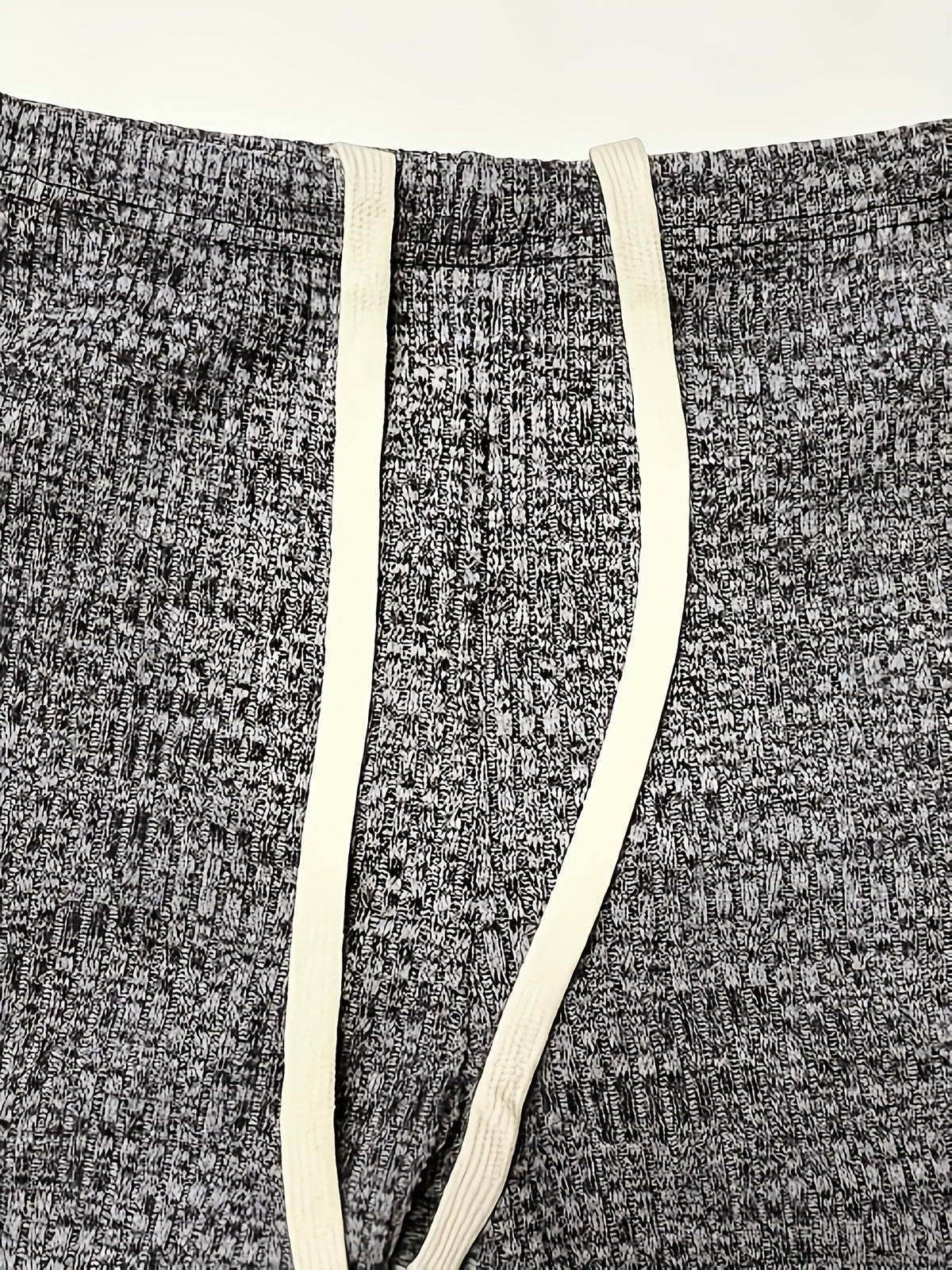 mens   ribbed knit athletic shorts elastic