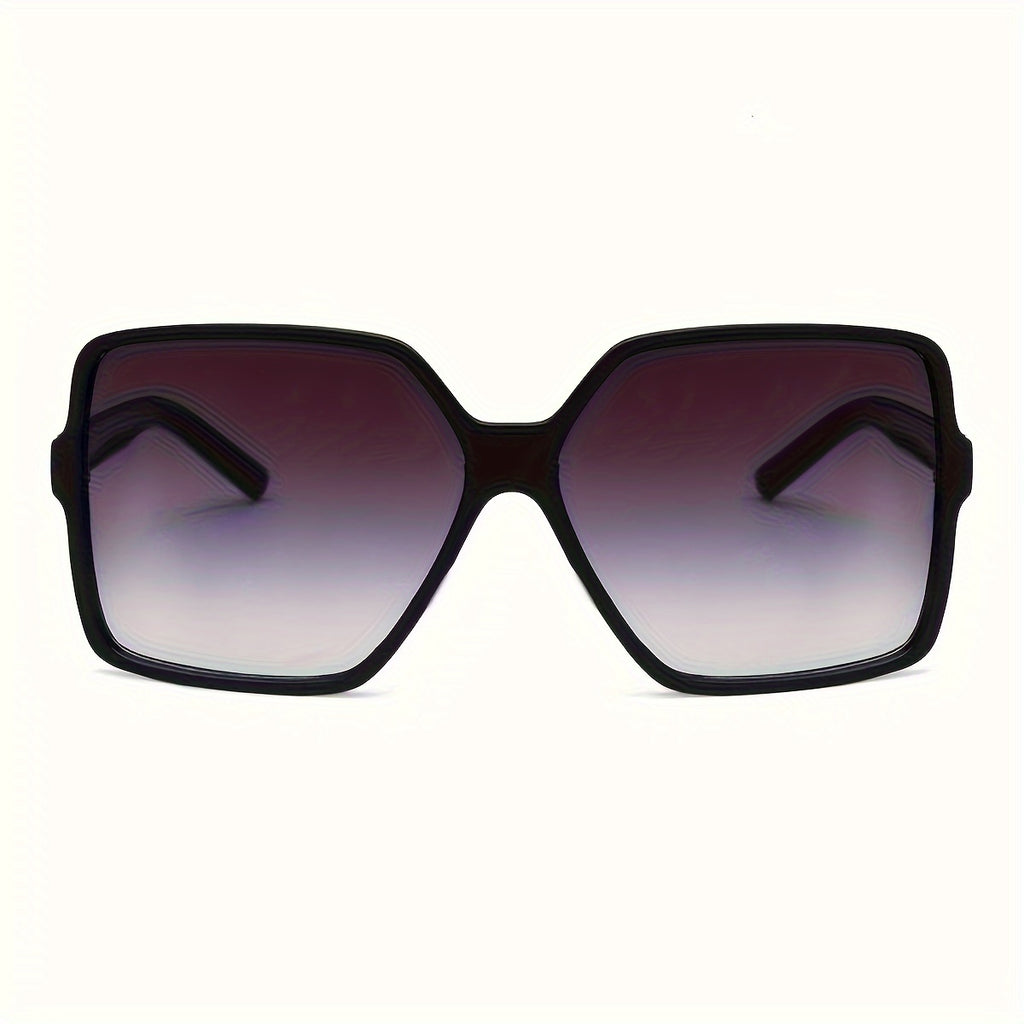 1pc stylish square glasses men women featuring a large black
