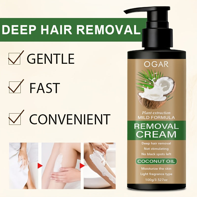 coconut oil hair removal cream containing coconut aloe vera
