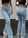 light flared womens jeans a high