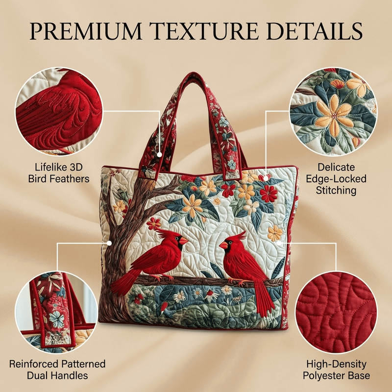 womens red   bird   3d printed quilted
