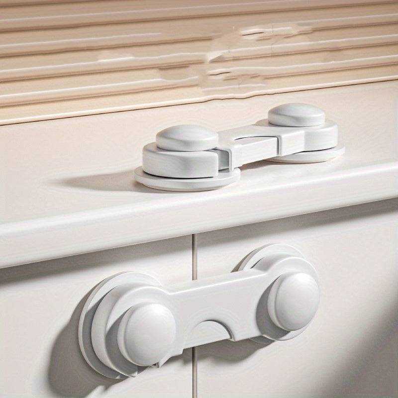 10pcs heavy duty white plastic safety lock set easy no tool