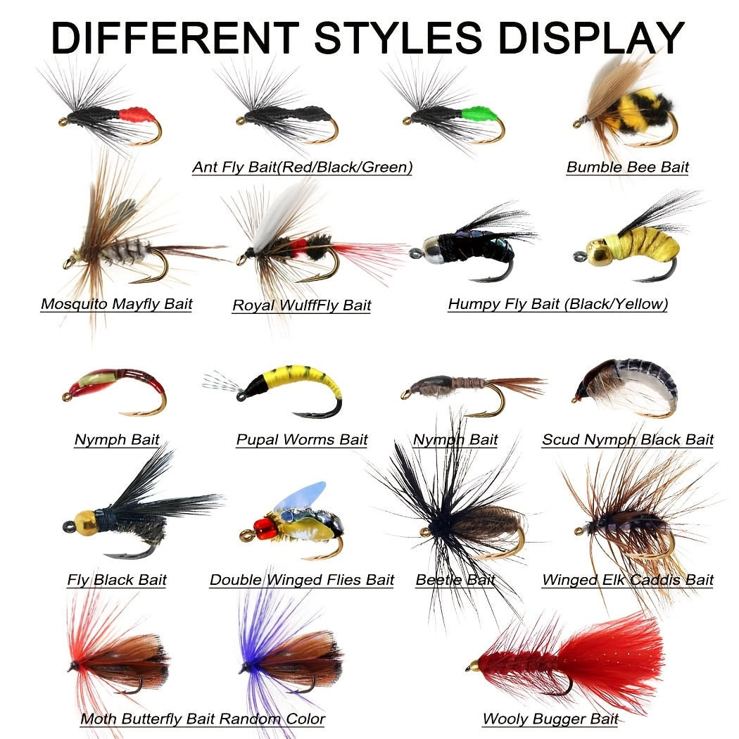 fly fishing flies kit 3 boxes bundle total 140pcs flies dry