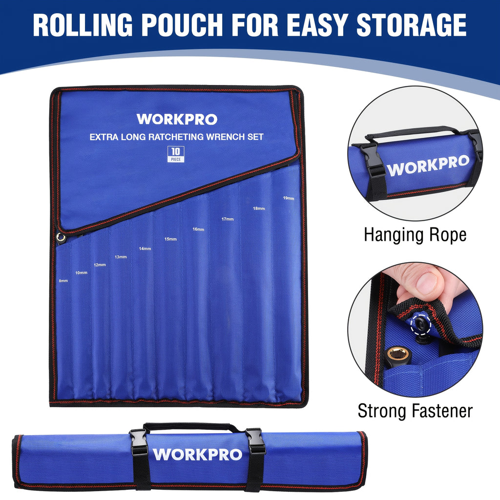 extra long ratcheting wrench set 10pcs anti slip