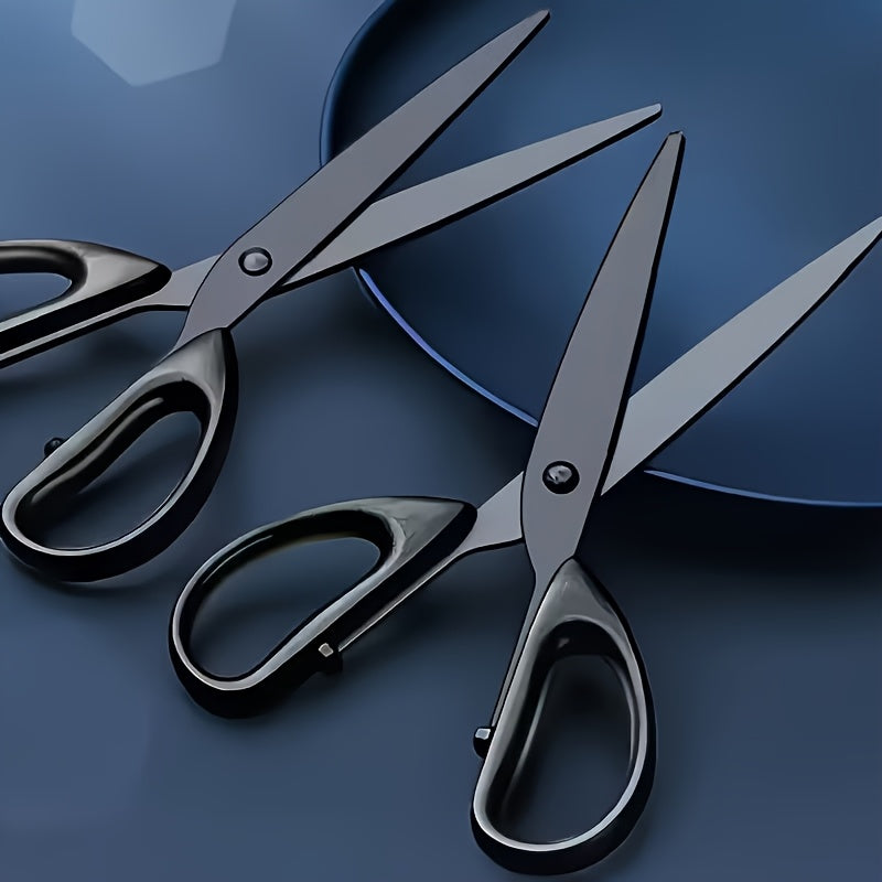 2 black rust proof metal scissors sharp   comfortable
